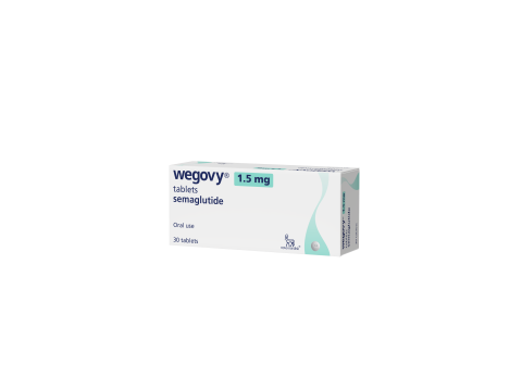 Wegovy 1.5mg tablets packaging